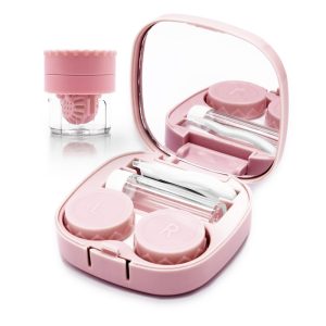 Candy Color Contact Lens Case Travel Kit with Lens Cleaner