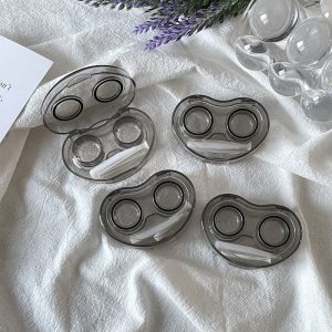 Transparent Heart Contact Lens Case